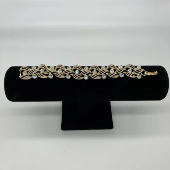 Vintage Lisners 1960's rhinestone bracelet - Picture 1 of 6